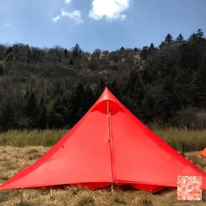 1-4 People Water-Proof 2-Side-Silicon-Coating Flysheet Ultralight 4-Season Tent Inner Tent and Poles (4 People Inner Mesh)