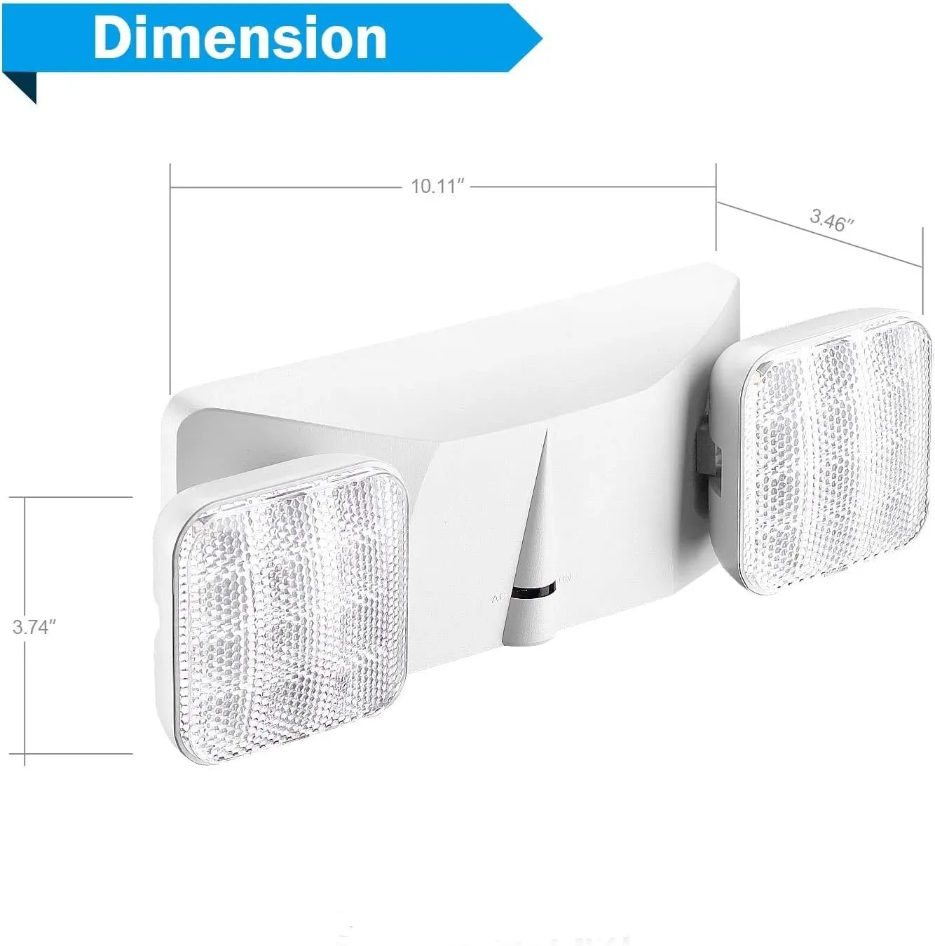1 Pack LED Emergency Lights with Battery Backup, Two Head Adjustable Commercial Emergency Lights, UL Listed, AC 120/277V, Hardwired Emergency Exit Light Fixtures for Business - 1 Pack(White)