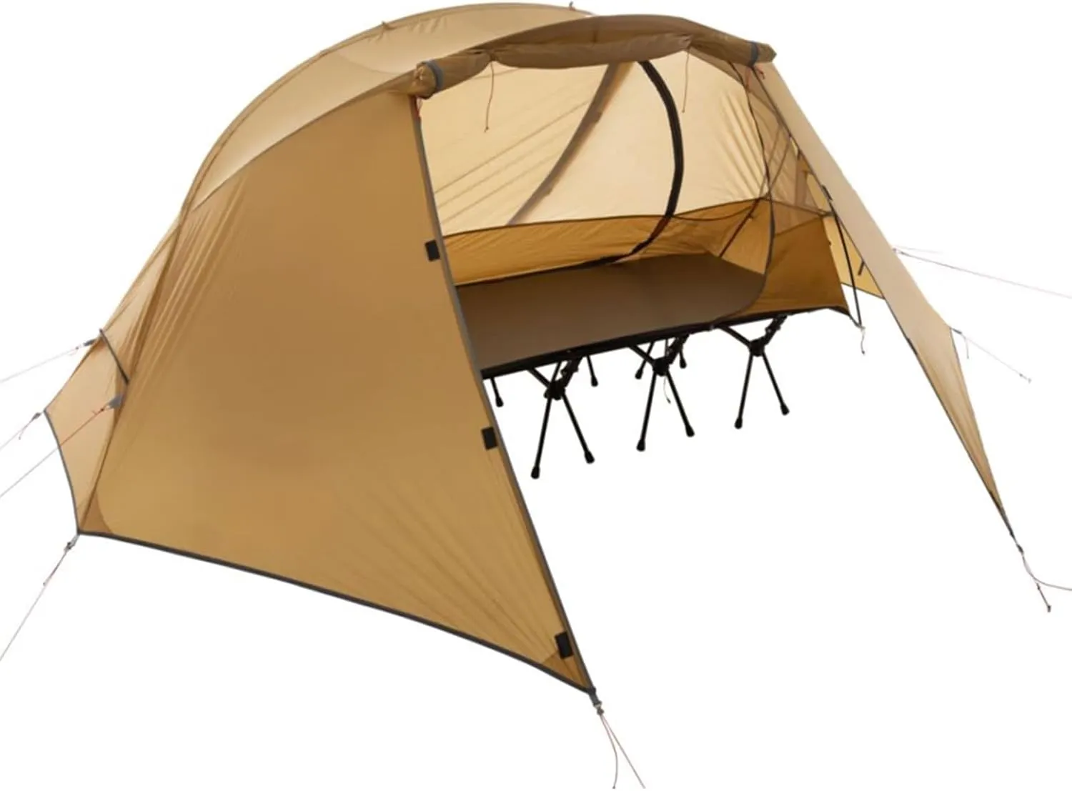 1 Person Tent Lightweight Backpacking Tent with Elevated Platform Double-Layer for 4 Season,Bed Tent