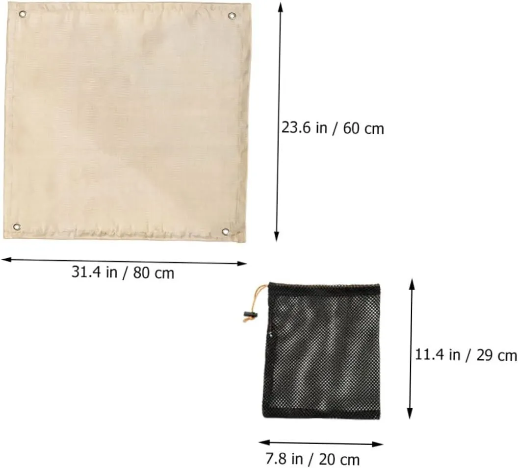 1 Set Fire Resistance Blanket for Camping Outdoor Fireproof Insulation Mat for BBQ Grill Emergency Survival Durable Protective Cover