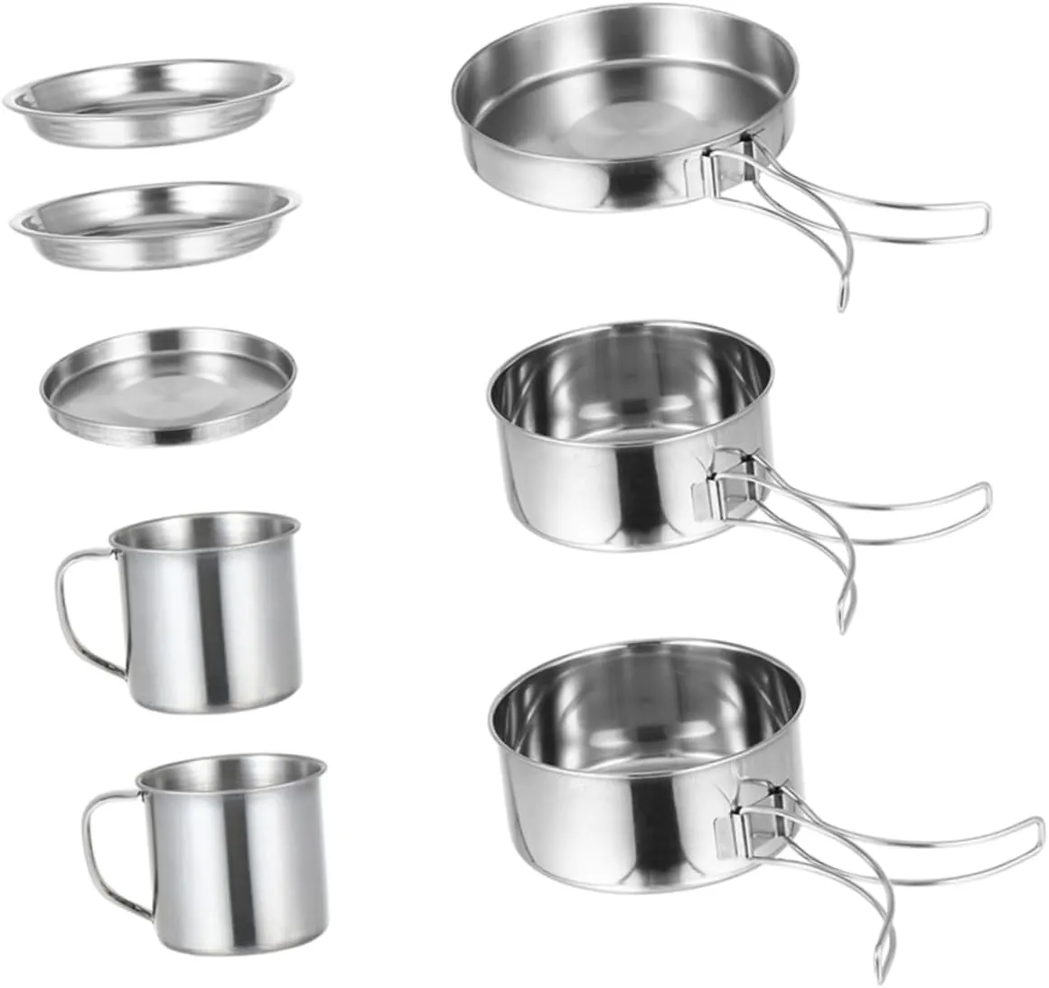1 Set Portable Camping Cookware Cooking Kit for Barbecue Picnic and Lightweight Compact Design for and Travel