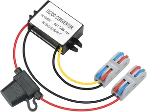 10-60V to 5V 5A DC-DC Buck Converter, Waterproof Regulator Power Supplies - for Cars, Trucks, RVs, Solar, CCTV Cameras (Overcurrent/Over Temperature Protection)