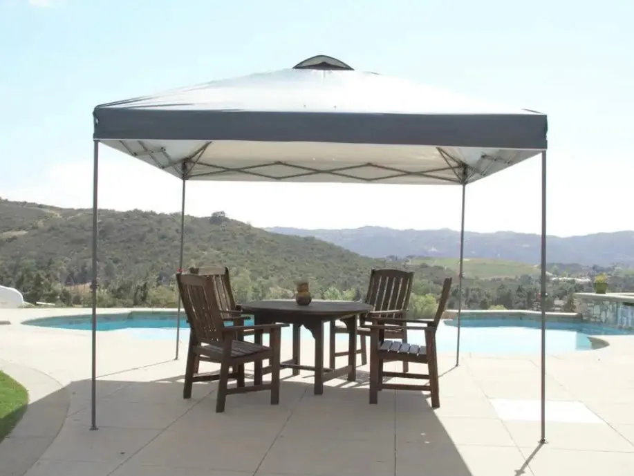 10 ft. x 10 ft. Grey Instant Canopy Pop-Up Tent