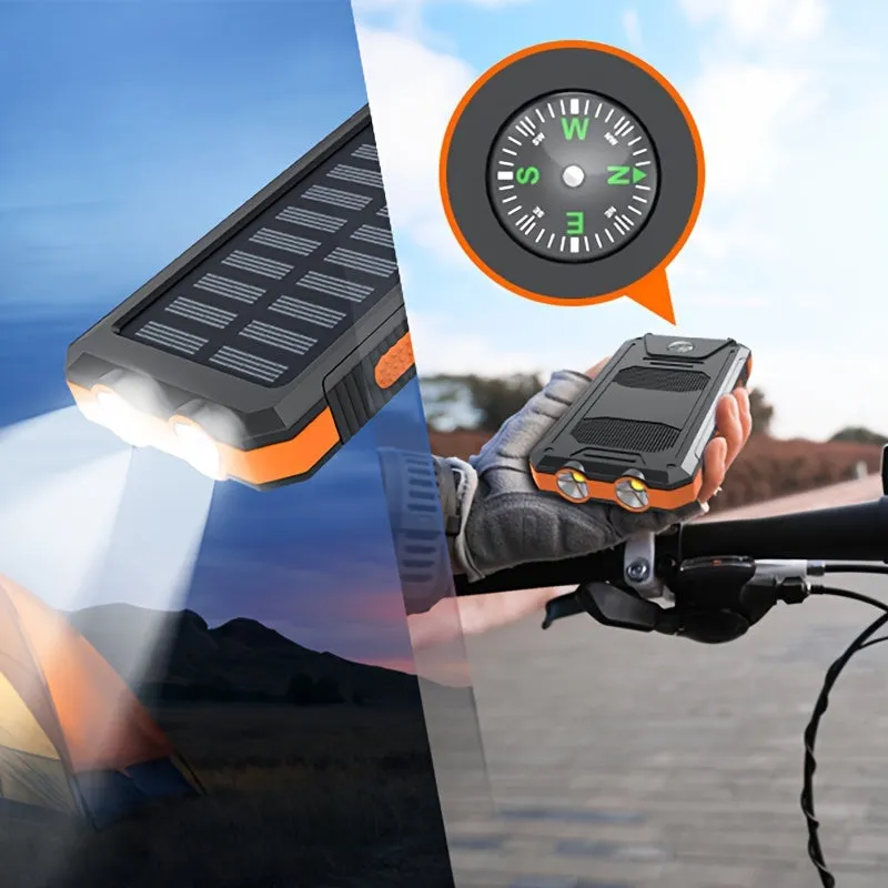 10000mAh Portable Solar Cell Phone Battery Panel Charger