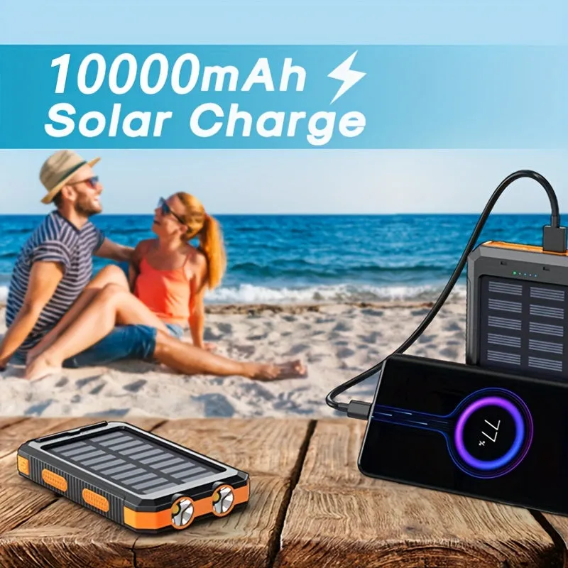 10000mAh Portable Solar Cell Phone Battery Panel Charger