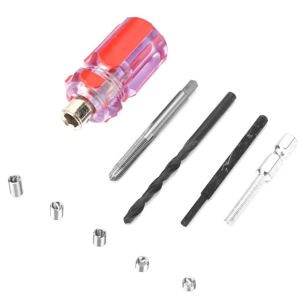 105pcs Threaded Inserts Repair Kit Stainless Steel Helicoil Type Wire Insert Installation Set (M4 x 0.7)