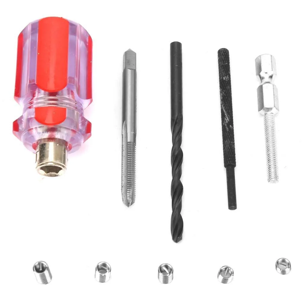 105pcs Threaded Inserts Repair Kit Stainless Steel Helicoil Type Wire Insert Installation Set (M4 x 0.7)
