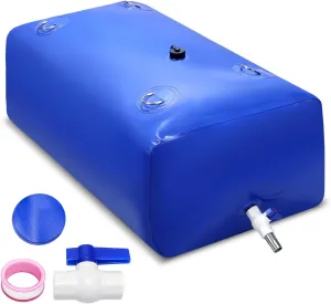 110L Water Storage Bladder 30 Gallon Tank for Outdoor, Camping, Emergency Water Storage Collapsible Container with Faucet & Leakproof Design