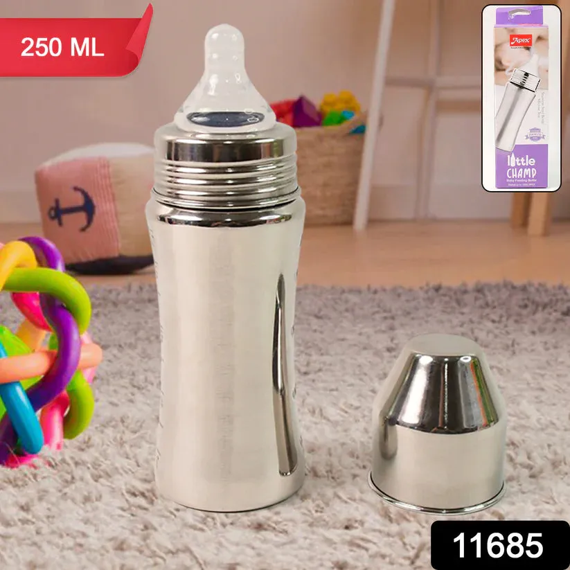 11685 Apex Stainless Steel Little Champ Baby Feeding Bottle (250 ml)