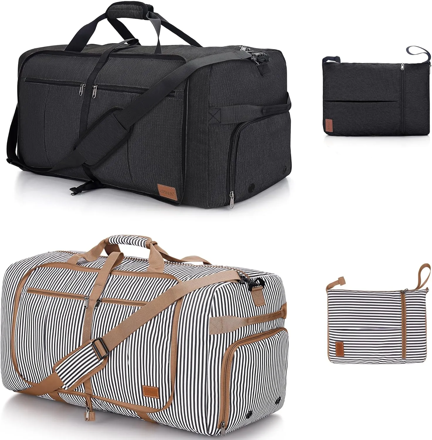 120L Foldable Collapsible Travel Duffle Bag for Men and Women with Shoe Compartment