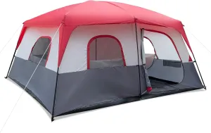 12/14 Person Camping Tent, Large Weatherproof Family Tent with Room Divider, Spacious Interior, Instant Cabin Shelter, Backpacking Tents for Outdoor,Hiking,Sleepovers,Car Traveling,Family Gathering