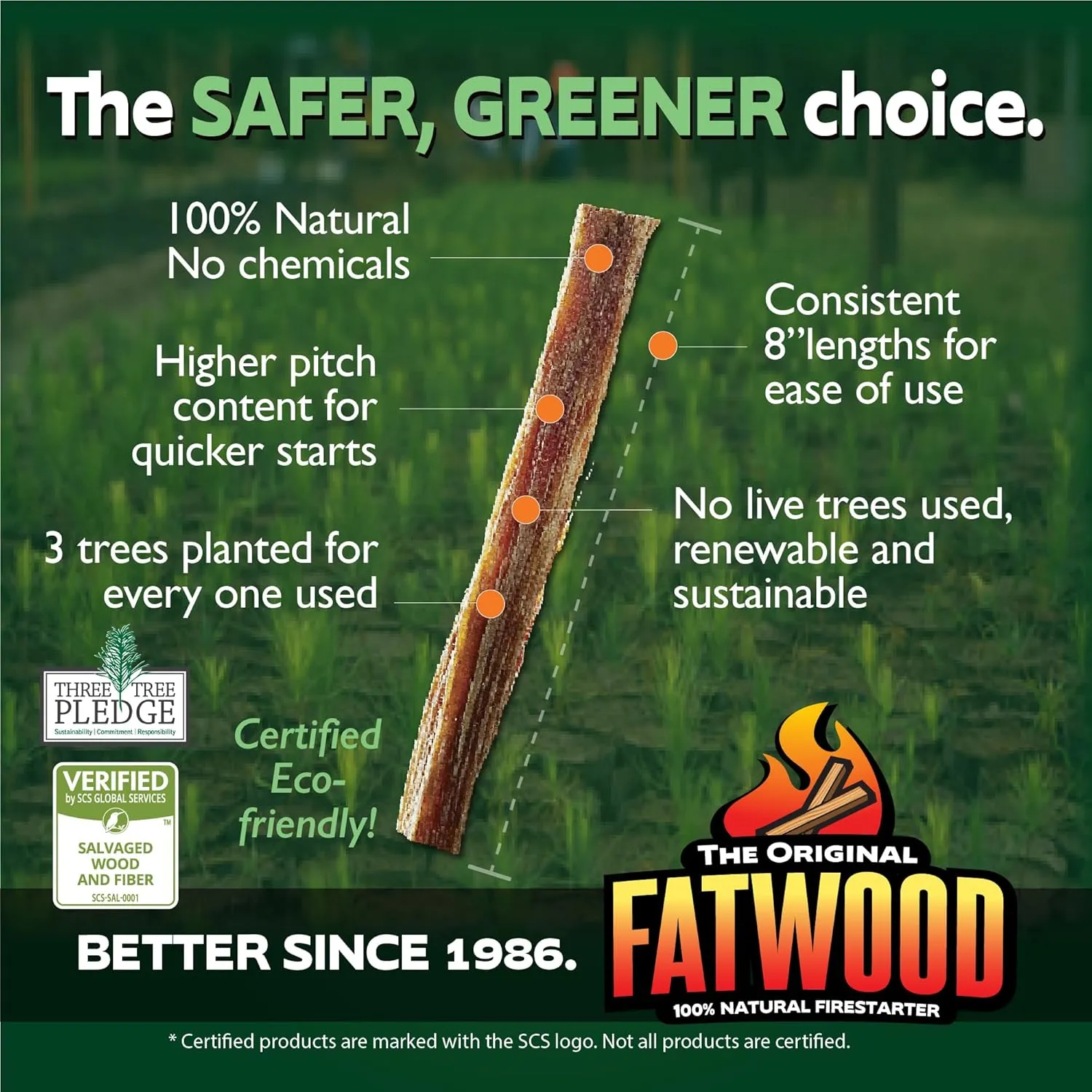 13 Pound Limited Edition Protect The Parks Series All Natural Fatwood Fire Starter Sticks for Fireplaces and Chimneys