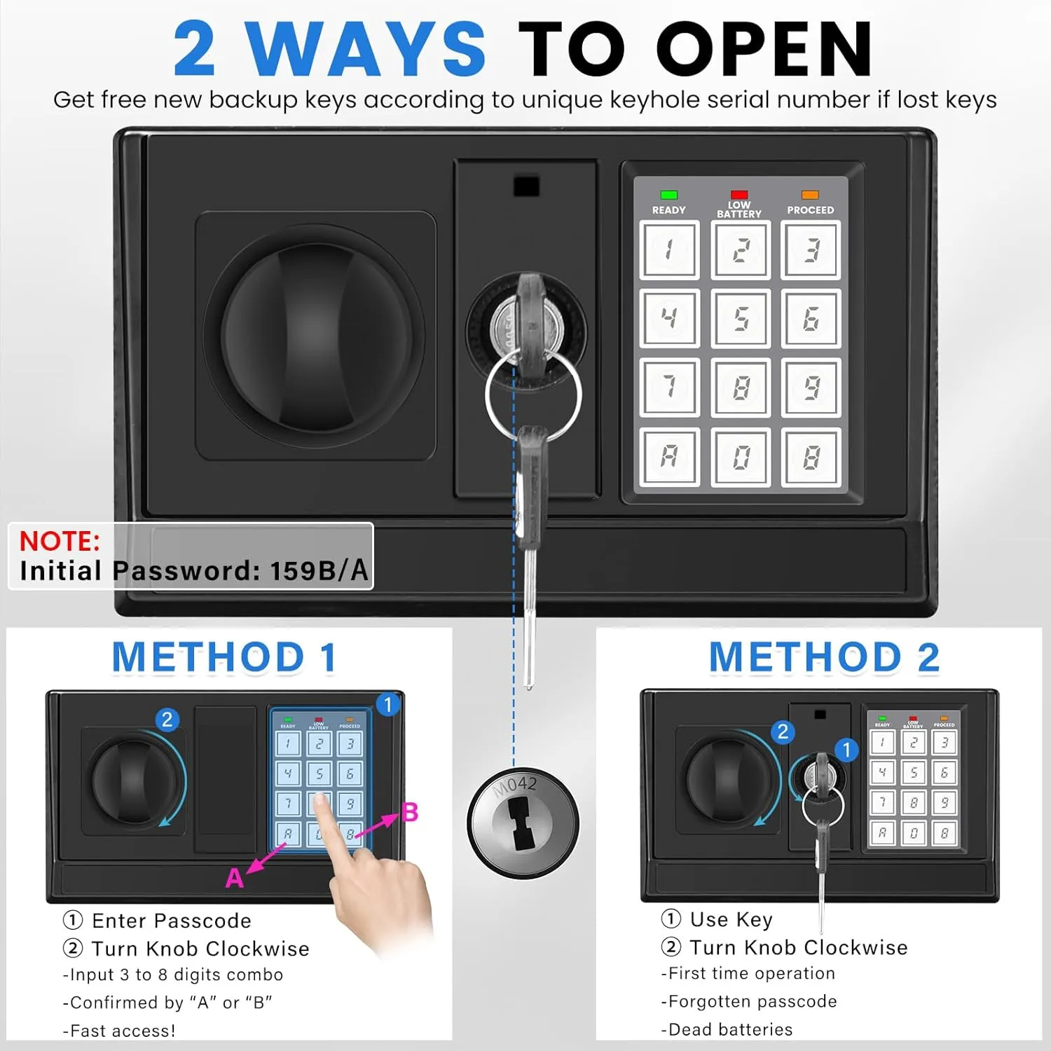 1.6 Cuft Safe Box, Home Safe with Fireproof Waterproof Bag, Anti-Theft Digital Security Lock Box with Smart Alert System, Removable Shelf, Mute Function, Personal Document Safes for Money Jewelry