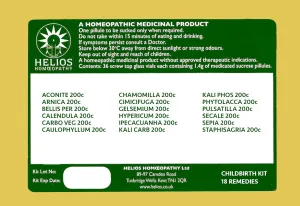 18 Remedy Homeopathic Childbirth Kit