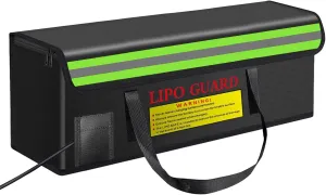 19.3"x5.9"x7.1" Ebike Battery Safe Bag Lipo Charging Bag Large Capatity for Ebike Lipo Battery Pack Storage Charging Transport,Home Office Travel Lipo Safe Storage Pouch