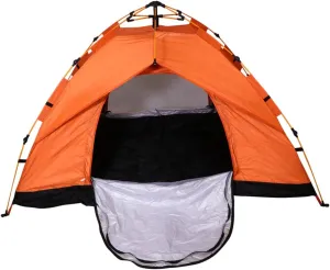 1Pc Foldable Fully Automatic Outdoor Tent Oxford Cloth Quick Opening Tent for Travel and Camping Orange Breathable Design with for Enhanced Visibility