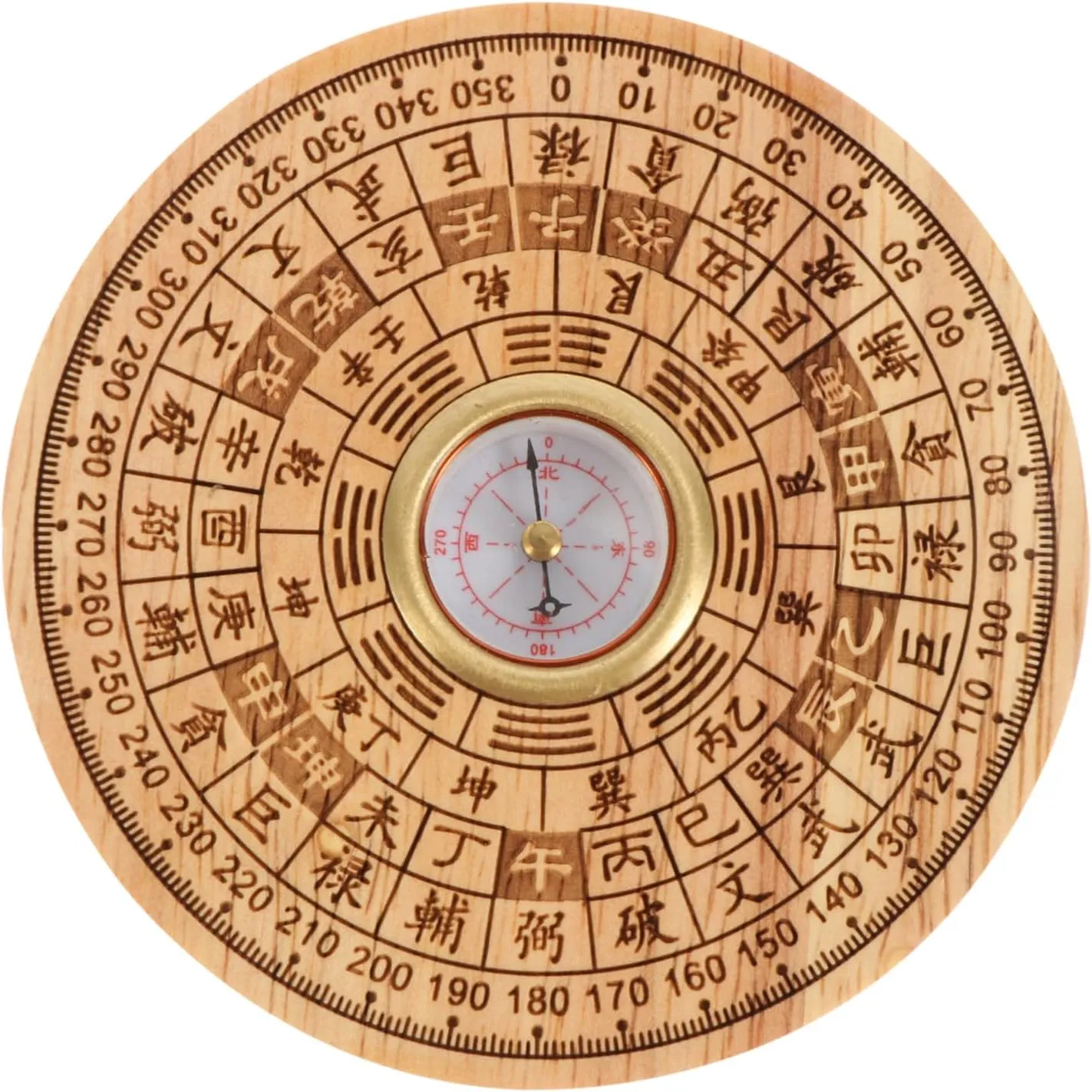 1set Chic Chinese Ancient Compass Durable Pan Feng Shui Decorative Craft for Outdoor Activities Camping Hiking