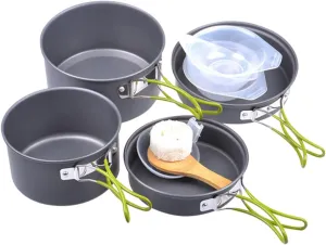 2-3 Person Camping Cookware Set Outdoor Cooking Pot Camping Aluminum Pot Non-Stick