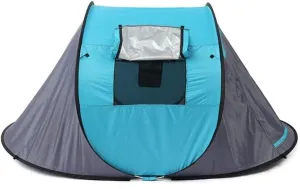2-3 Person Waterproof Camping Tent Automatic Pop-Up Quick Shelter Outdoor Traveling Hiking Portable Tent Khaki/Green (Dark Khaki) (Sky Blue)
