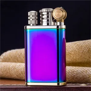 2 in 1 oil lighter, vintage kerosene lighter, forever matches, cool trench lighter, brass lighter, reusable waterproof match lighter, refillable antique kerosene lighter for outdoor camping hiking kit