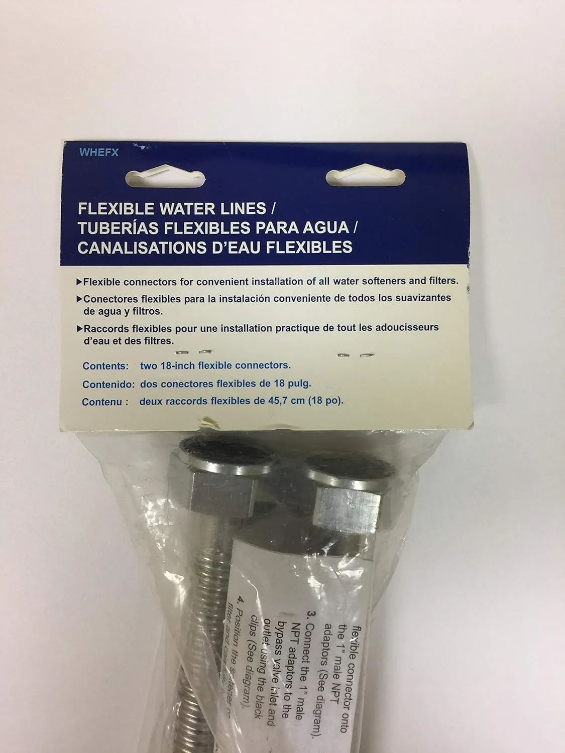 2-Pack 18-in Stainless Steel Water Softener Connector Kit
