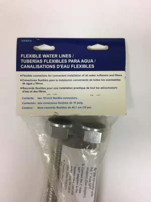 2-Pack 18-in Stainless Steel Water Softener Connector Kit