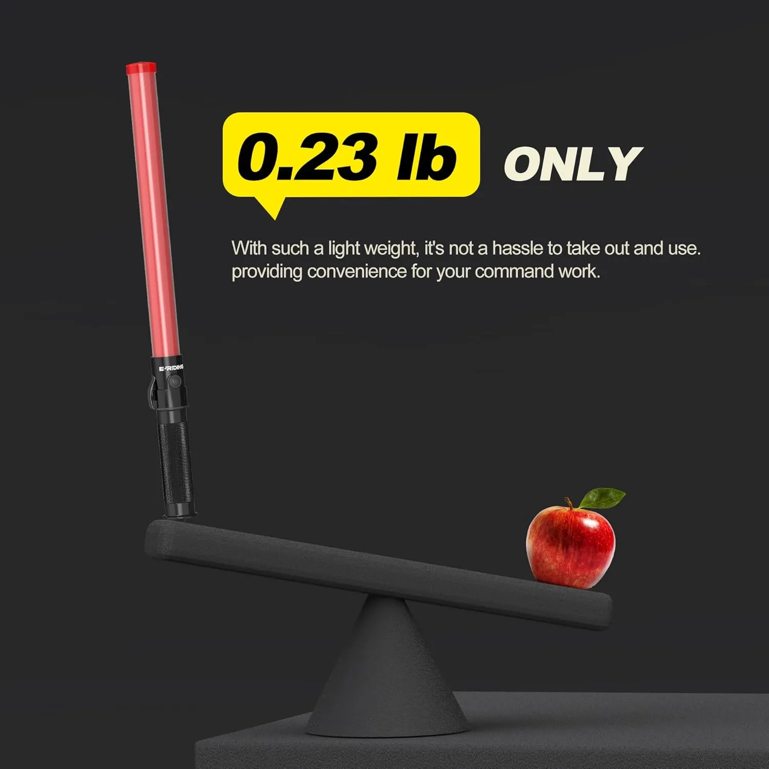 2 Pack Traffic Wand, 21 Inch LED Traffic Control Wand with 3 Flashing Modes & Side Clip, Red Safety Baton for Traffic Control, Parking, Aircraft, Car Directing