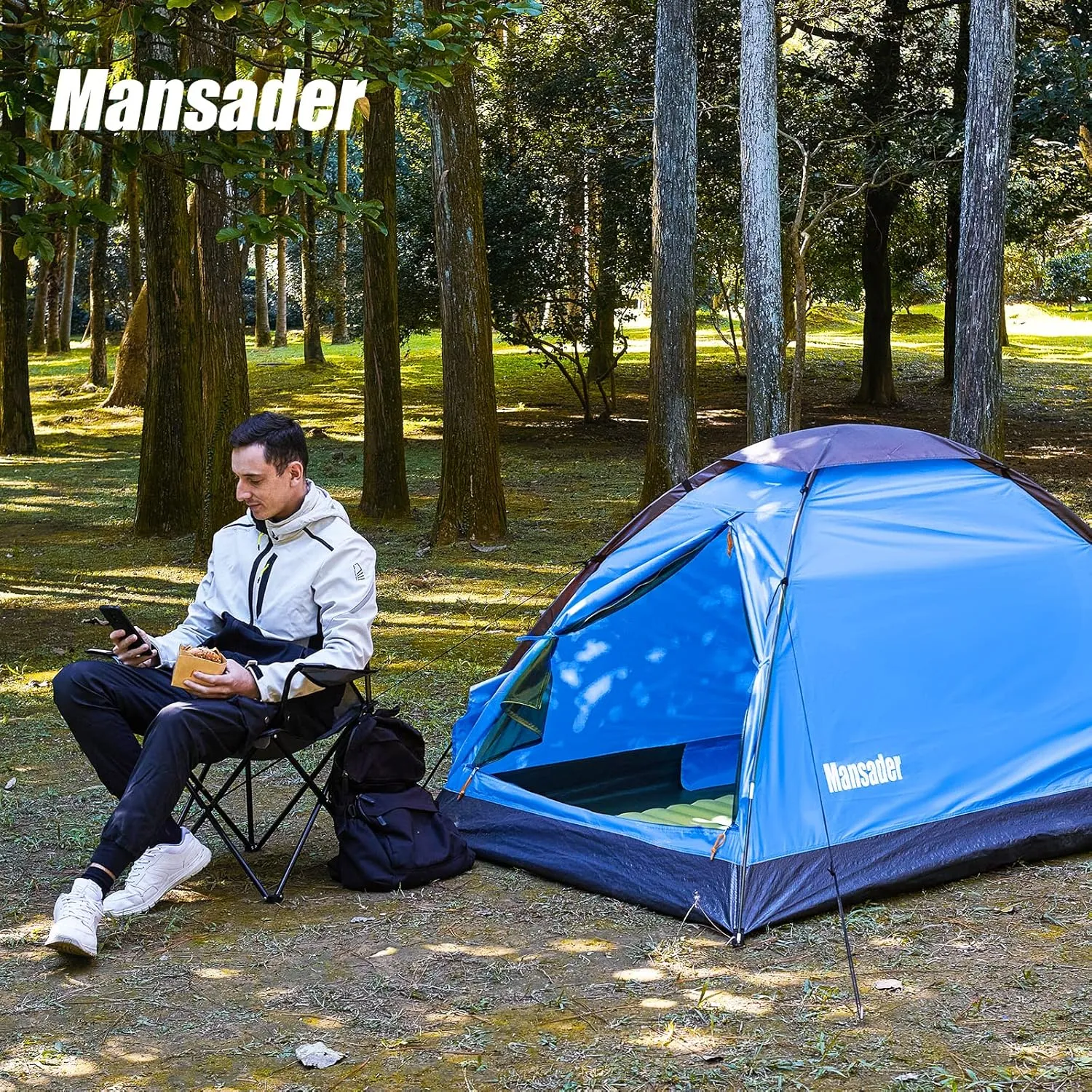 2 Person Camping Dome Tent,Waterproof Lightweight Portable Tents for Outdoor Camping Hiking Travel