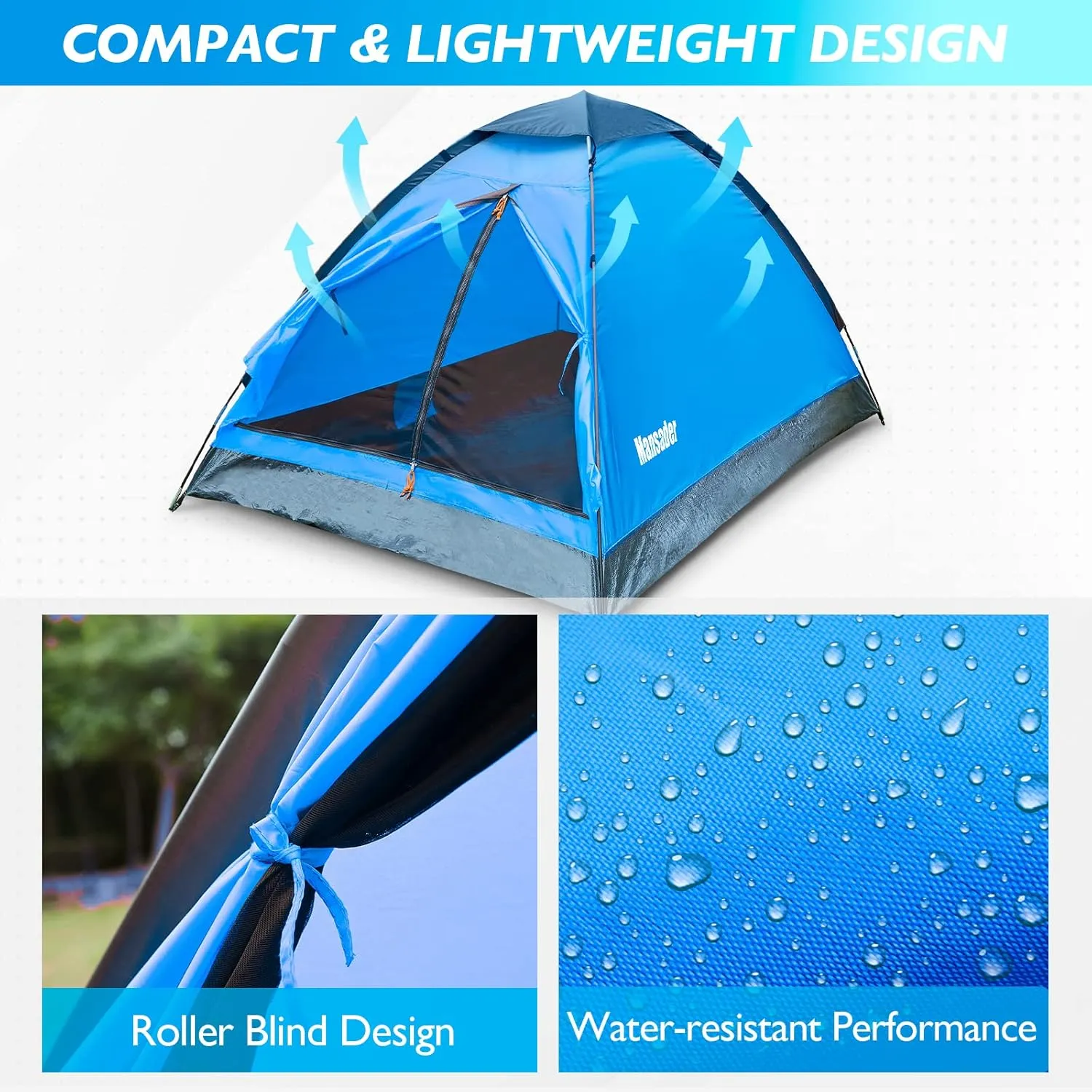 2 Person Camping Dome Tent,Waterproof Lightweight Portable Tents for Outdoor Camping Hiking Travel