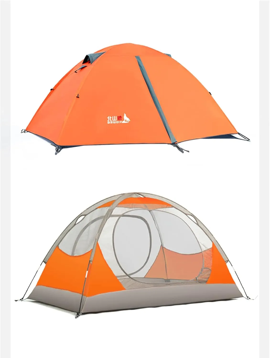 2 Person Camping Tent Lightweight Backpacking Tent Waterproof Windproof Two Doors Easy Setup Double Layer Outdoor Tents for Family, Outdoor, Hiking and Mountaineering,