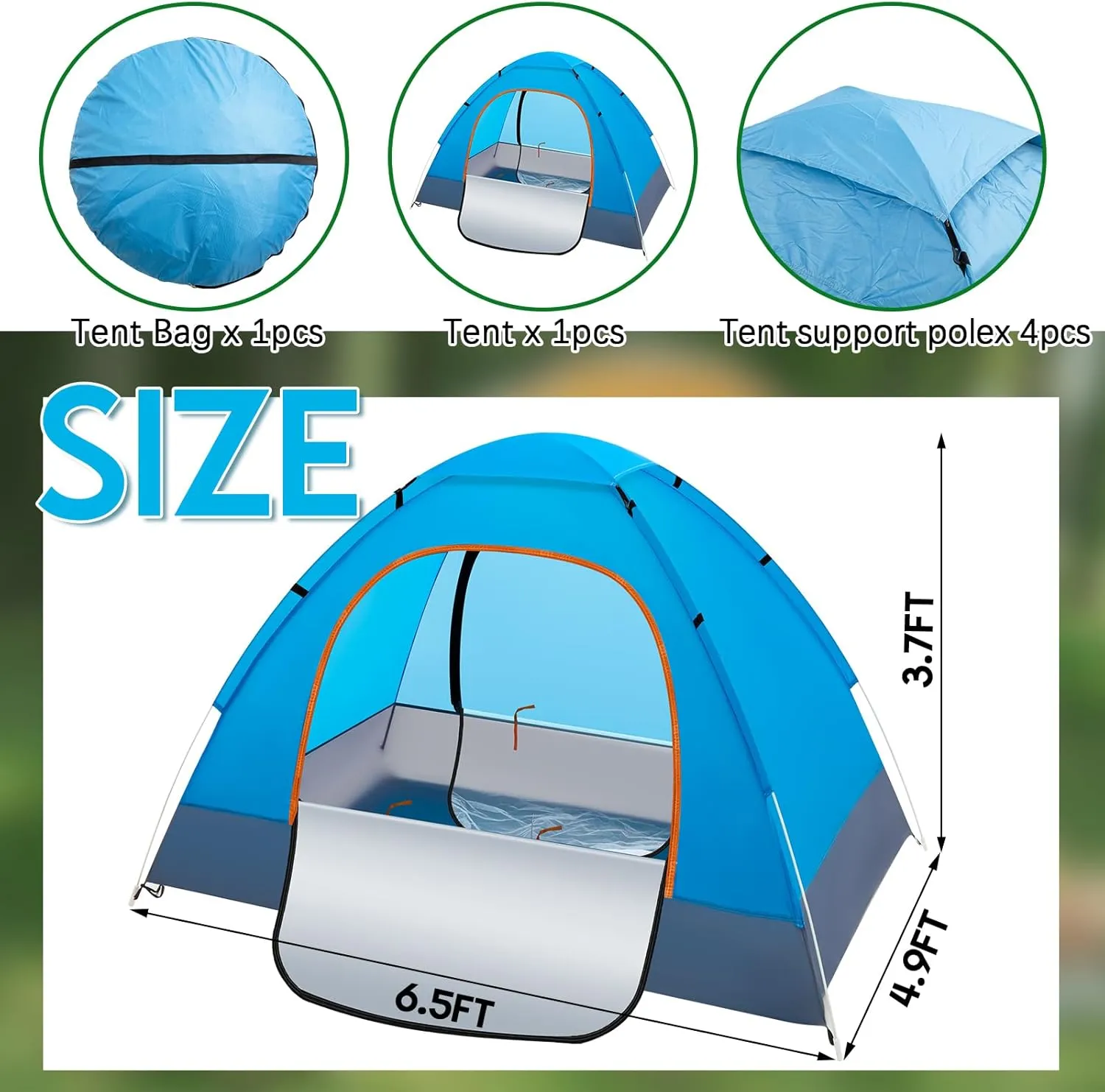 2 Person Camping Tents for Homeless Bulk Pop up Adult Waterproof Instant Easy Setup Tent for Homeless, Hiking, Outdoor, Travel, Camping, Donation Backpacking Supplies