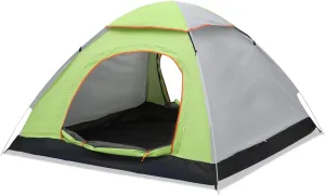 2 Person Dome Camping Tent Waterproof Lightweight Portable Backpacking Tent Easy Setup with Carry Bag Skylight for 4 Season Beach Lawn Garden Park Hiking, Green