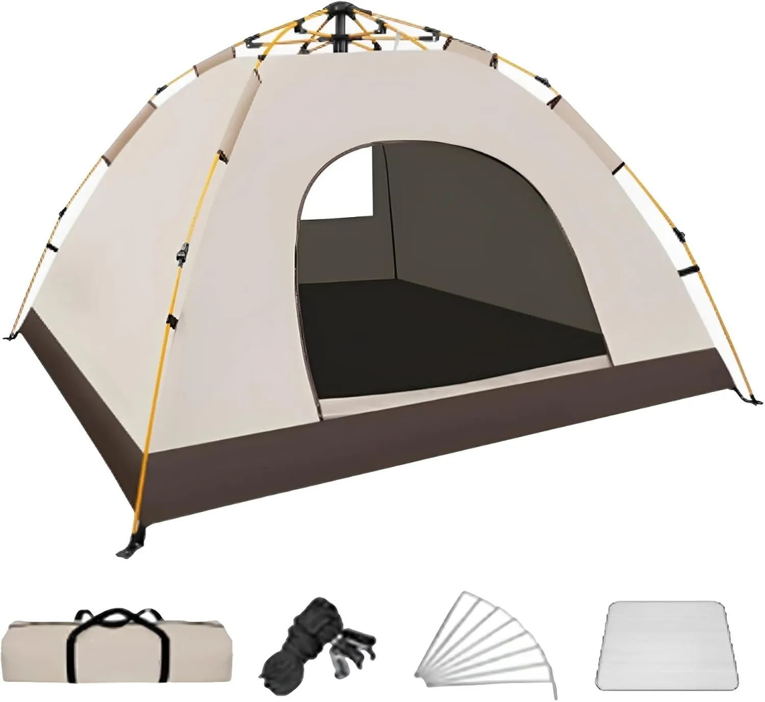 2 Person Tent Tents for Camping Backpacking Tent Spacious Space Folding Lock Design Large Mesh Side Windows for Camping Hiking Traveling (no Need to Build)