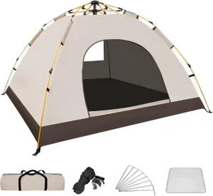 2 Person Tent Tents for Camping Backpacking Tent Spacious Space Folding Lock Design Large Mesh Side Windows for Camping Hiking Traveling (no Need to Build)