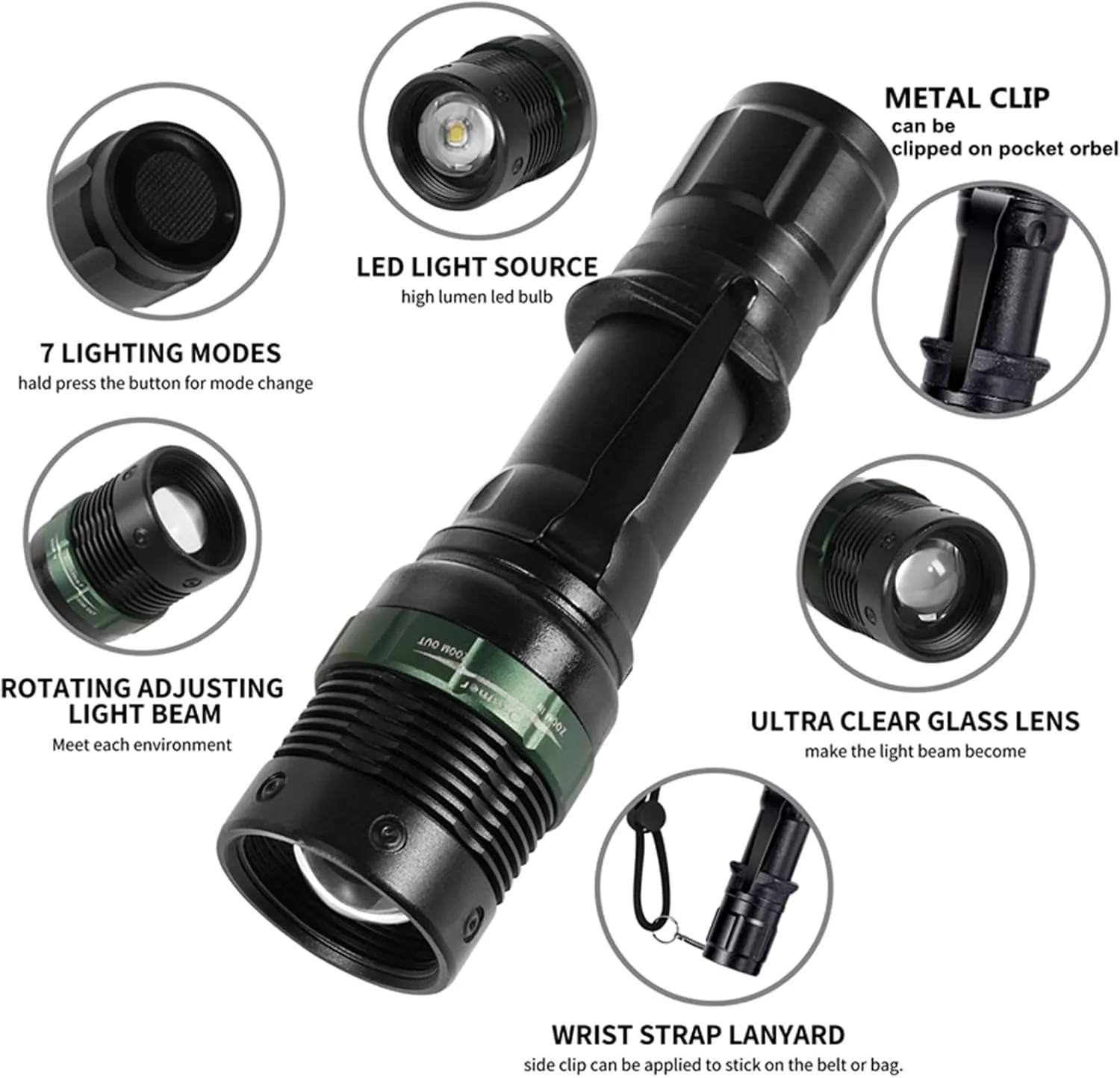 2 Pieces 11-inch Traffic Wand Safety Signal LED Flashlight,Traffic Control Wands Lights with 7 Red Flash Modes,for Parking Attendant, Traffic Directing,Using 3 AAA Batteries(Not Included)