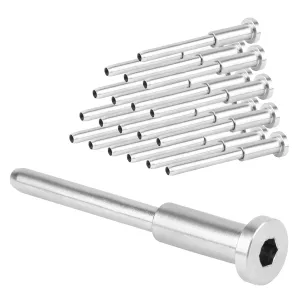 20 Pack Invisible Cable Railing kit, T316 Stainless Steel 1/8" Invisible Receiver and Swage Stud End for Cable Railing, Swage Tensioner for Wood/Metal Post, Cable Railing Hardware