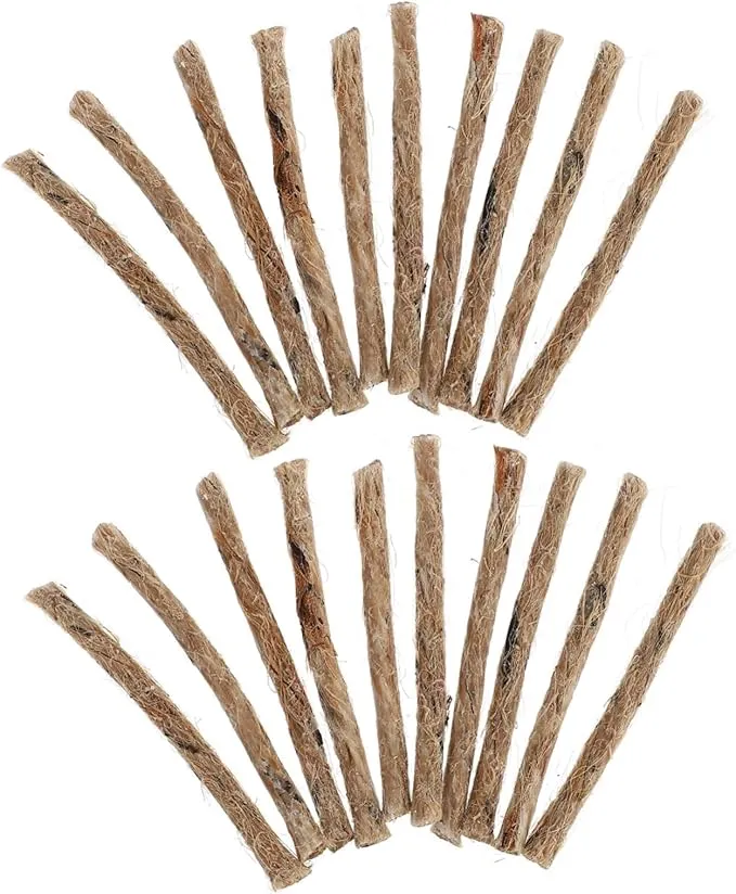 20pcs Kindling Jute Twine Fire Starter Fire Starter Twine Camping Fire Eco Fire Lighter Jute Rope Fire Starter Fire Rope Starter Wax Wicks Supplies Outdoor Rope Travel