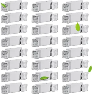 24 Pack LED Emergency Lights, Commercial Emergency Lights with Battery Backup, Dual Head Emergency Light for Home Power Outage Business Hallway Emergency Exit Light Fxiture AC110V 277V