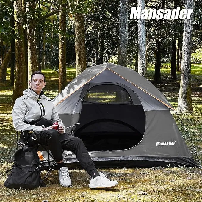 2/4 Person Camping Tent for Outdoor Camping Family Beach Hiking Travel