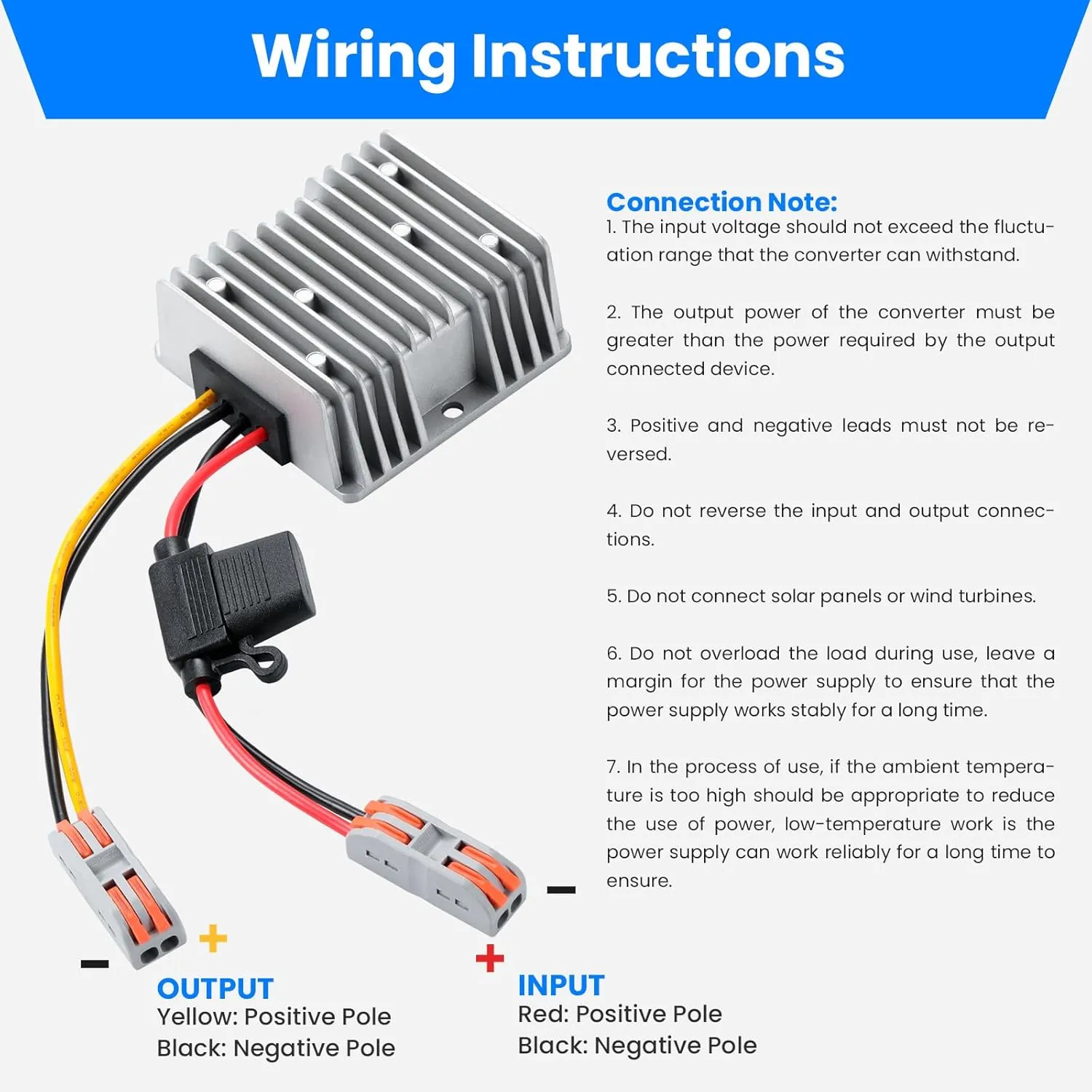 240W DC-DC Boost Converter, 12V/24V to 48V 5A Boost Transformer - Waterproof IP67,Suitable for Golf Carts, Solar Panels, Electric Scooters, Overload/Short Circuit Protection