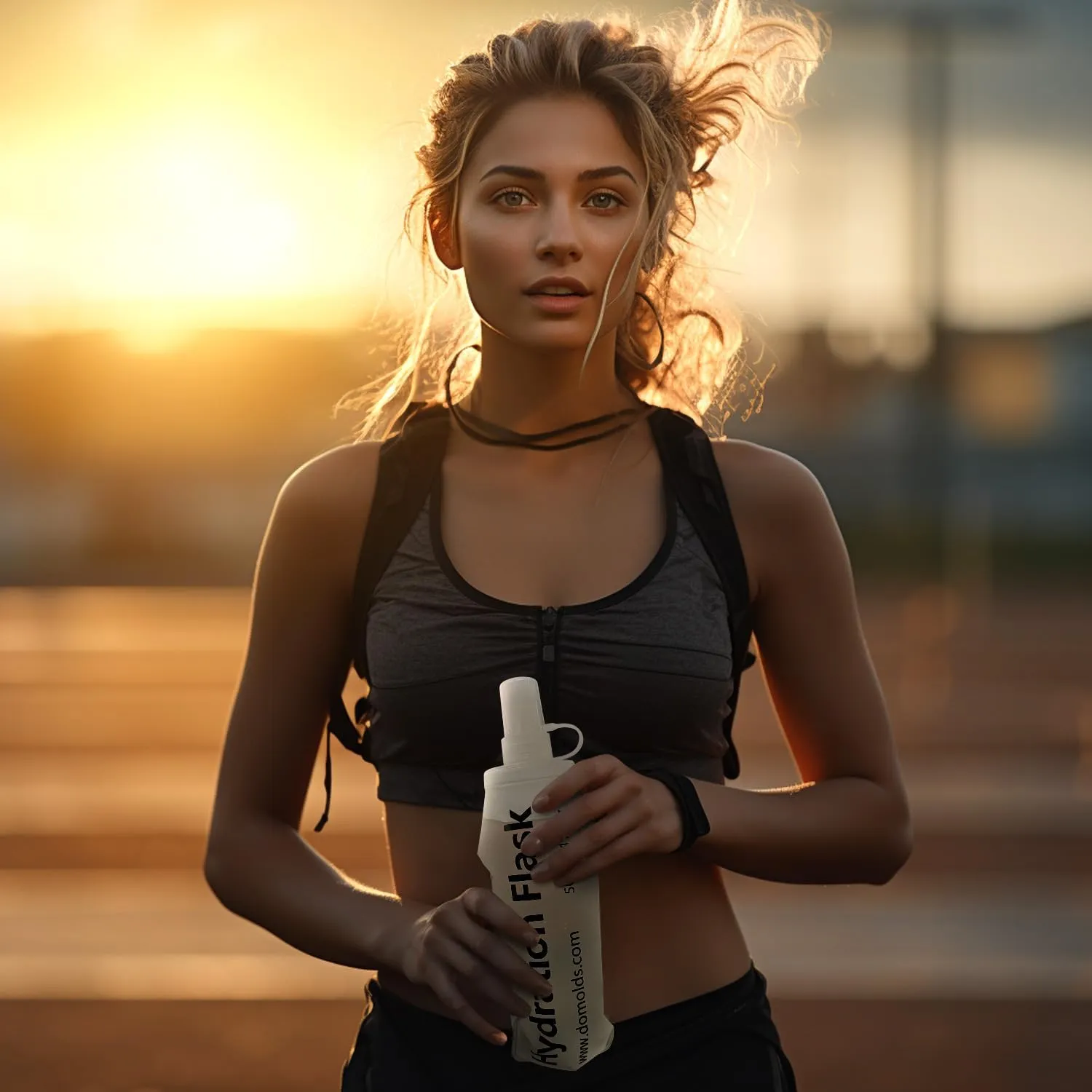 2Pcs 250ml Soft Flask Folding TPU Hydration Flask Running Water Bottle(8.8 oz), Water Pouch for Running Vest, Hiking, Cycling (White 250ml*2)