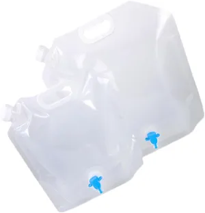 2pcs Camping Water Pouches Portable Water Storage Bag Leak-proof Closure for Outdoor Activities
