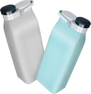 2Pcs Collapsible Water Bottles Portable Kettles Reusable Leakproof Design for Traveling Outdoor Activities