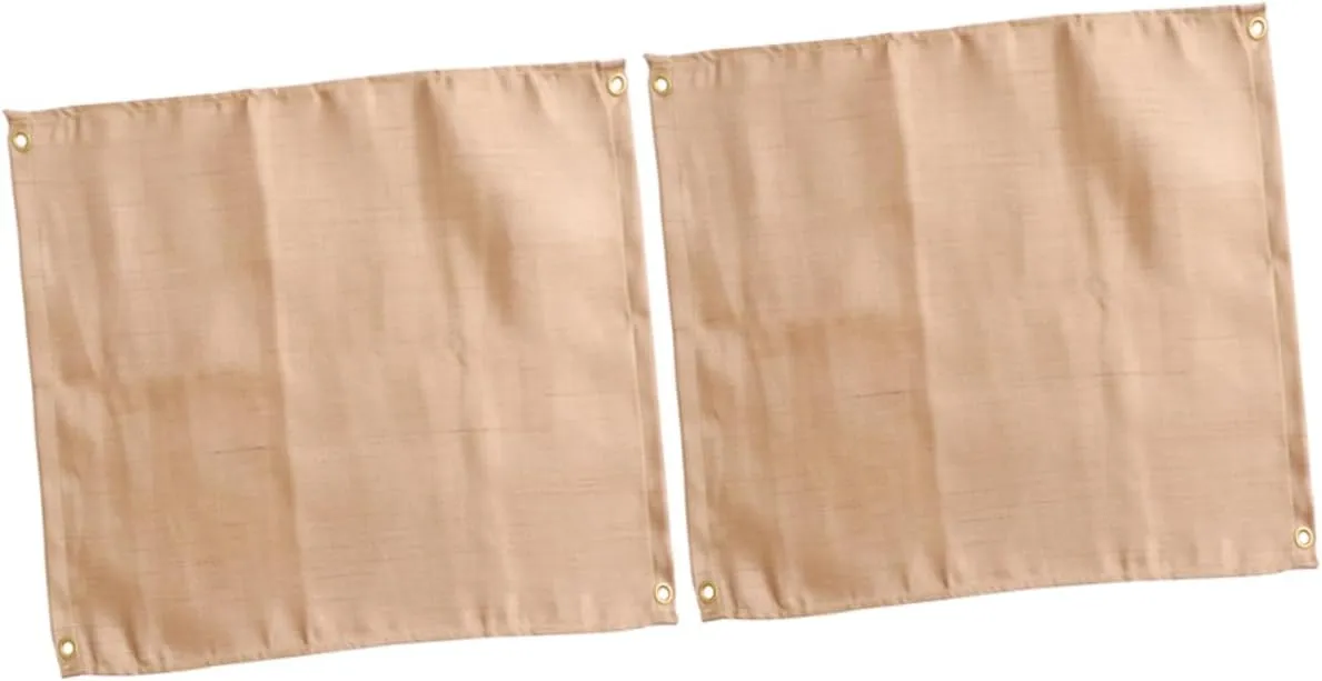 2Pcs Fireproof Mats Insulation Blankets for Barbecue Outdoor Cooking Flame Resistant Heat Shields for Camping Picnic Durable Material Compact Storage Bag Included