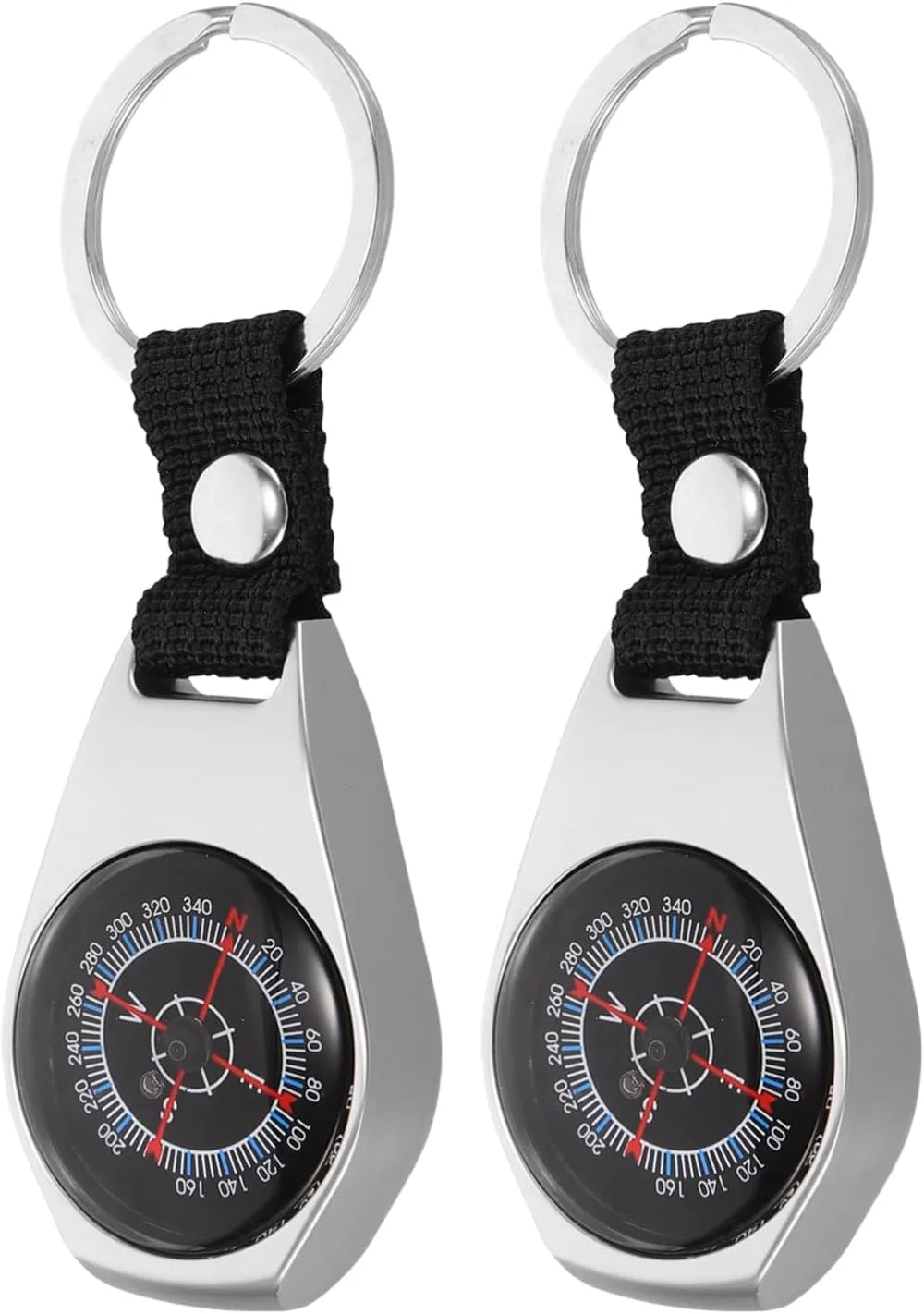 2pcs Key Compass Portable Hiking Navigation Tool Compact Outdoor Accessory for Camping and Adventure Lightweight Design for Easy Carrying