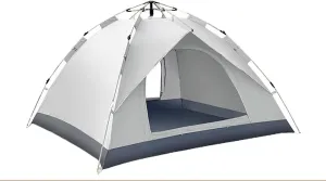 3-4 Person Automatic Pop Up Tent For Camping, Portable Instant Tent, Camping Gear Rainproof Camping Tent With Carrying Bag, Lightweight Outdoor Tent, For Camping, Hiking, Beach Or Mountaineering ( Col