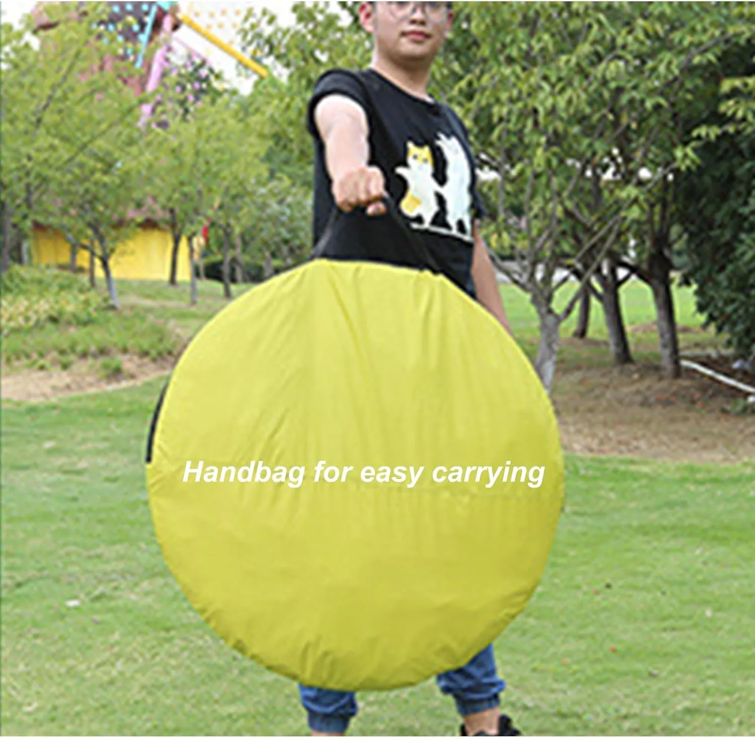 3-4 Person Camping Tent Outdoor Automatic Instant Pop Up Tent 2 Doors 2 Windows Rainproof Windproof Sunproof Family Tent for Camping Hiking Traveling