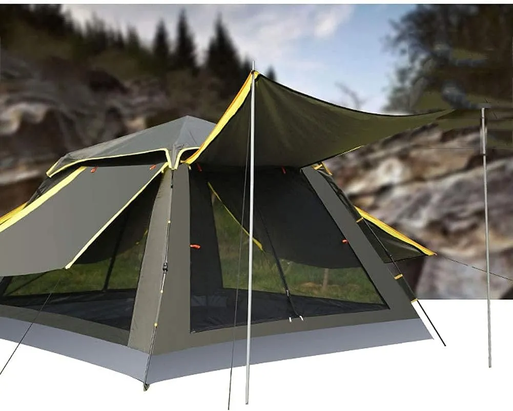 3-4 Person Pop Up Tent Automatic Instant Camping Tent Quick Opening Outdoor Tent 4 Season Travel Tent with Carry Bag for Hiking, Traveling or Beach