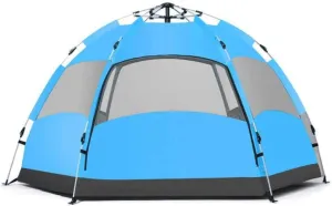 3-4 Person Tents for Camping Instant Setup Tent Double Layer Waterproof for 4 Seasons (D)