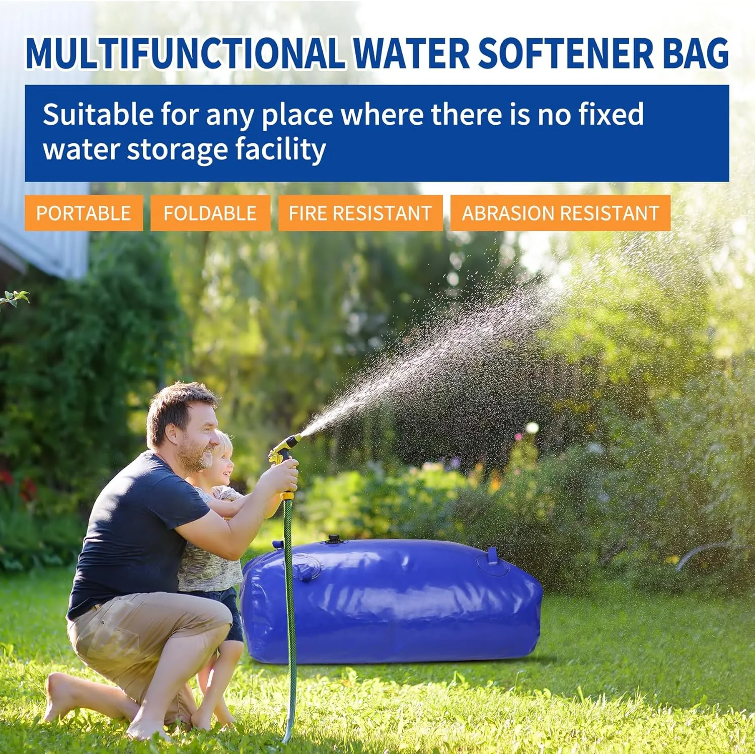 3000 L/792.5 gal Water Bladder Storage Containers, Foldable Portable Water Tank Large Capacity Soft Water Bag, Drought Resistance, Fire Prevention, Emergency Water